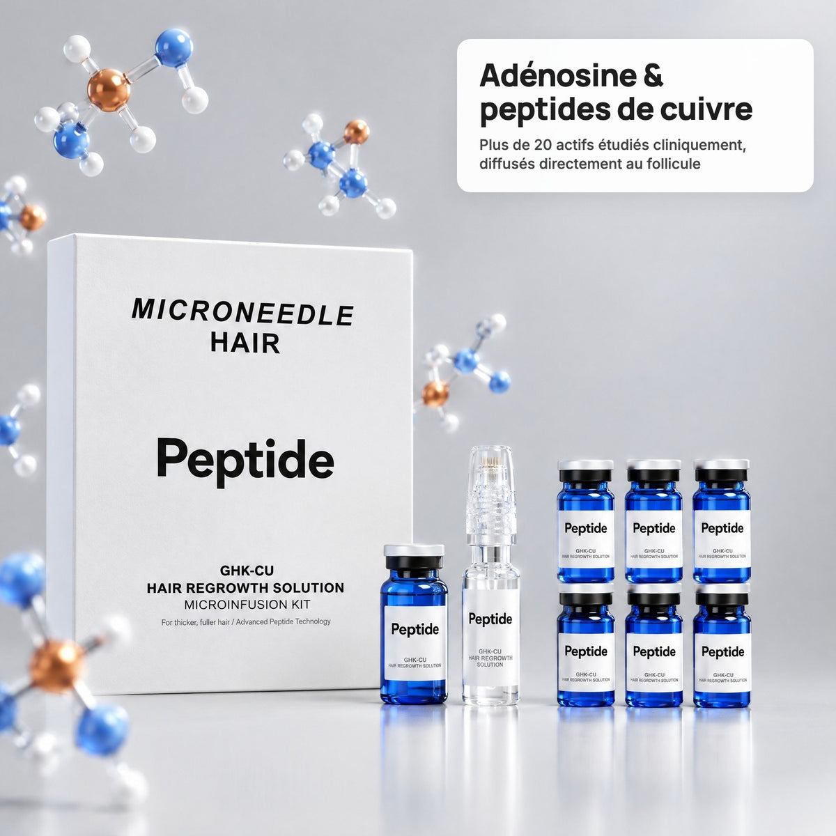 Adénosine et peptides de cuivre : plus de 20 actifs étudiés cliniquement