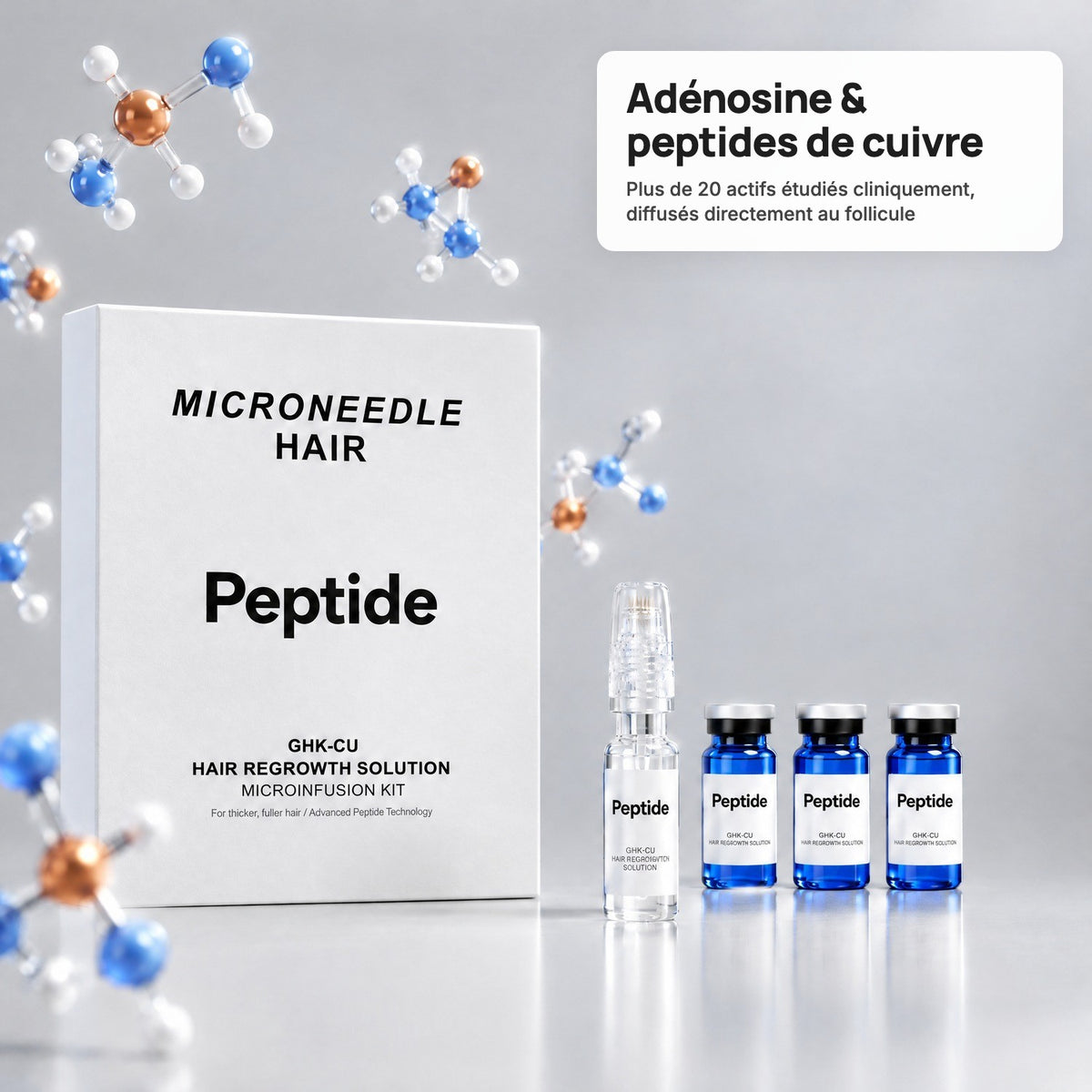 Adénosine et peptides de cuivre : plus de 20 actifs étudiés cliniquement