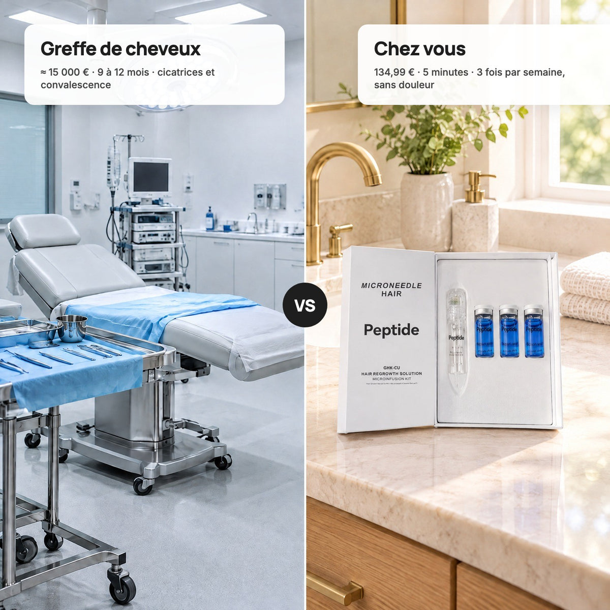 Greffe de cheveux vs routine à la maison