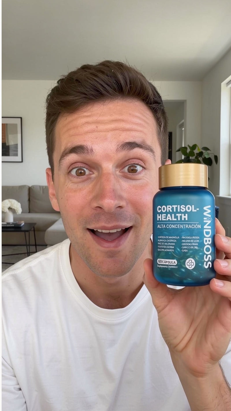 Customer holding the Cortisol-Health night bottle