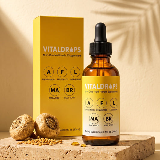 VitalDrops 2 fl oz dropper bottle and box