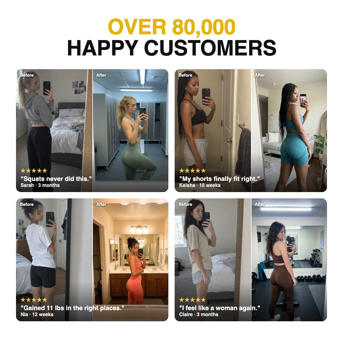 Before and after – VitalDrops customers