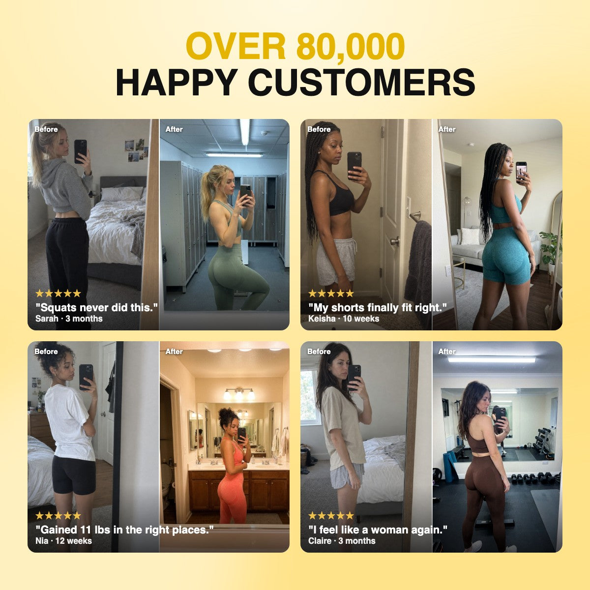 Before and after – VitalDrops customers