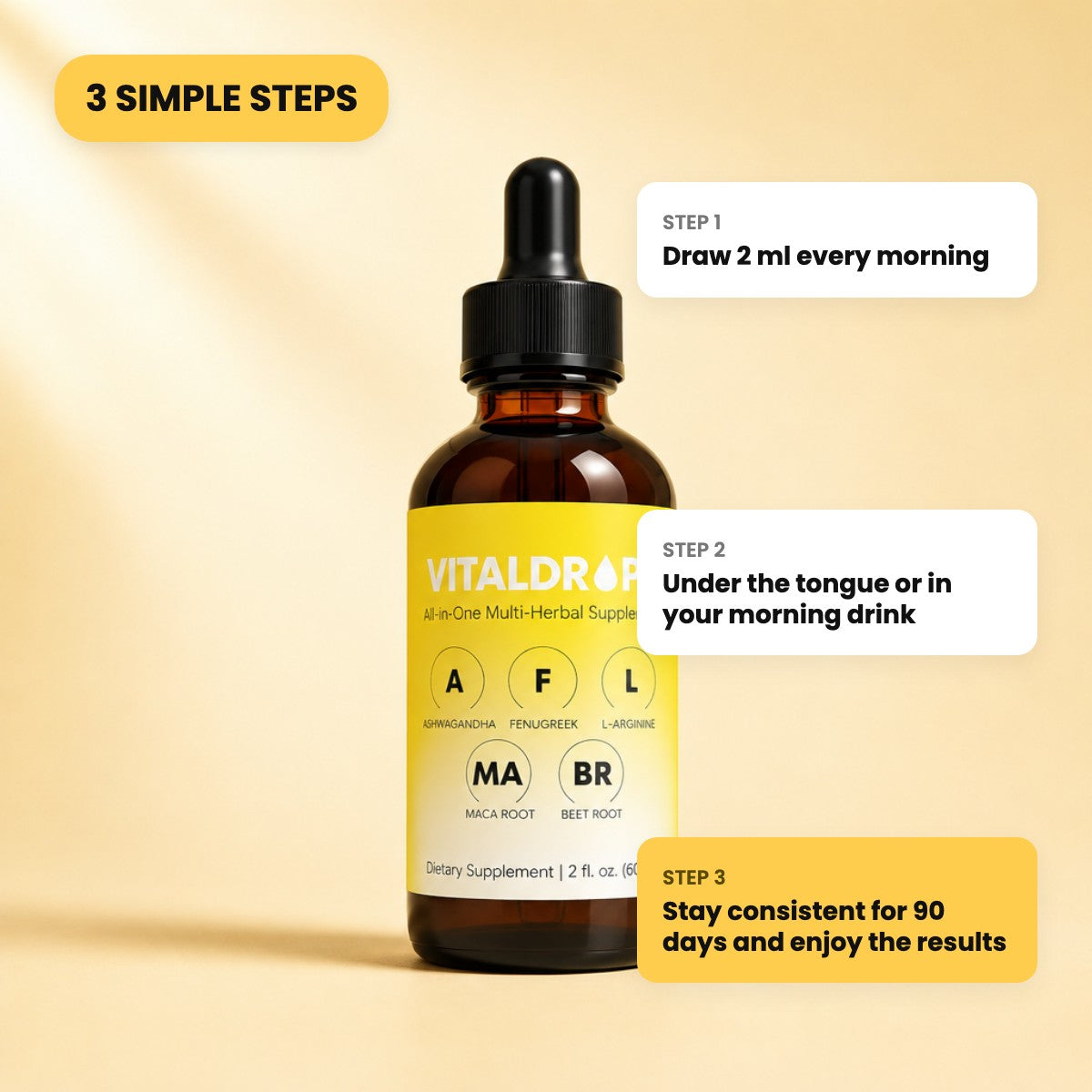 3 simple steps – how to use VitalDrops