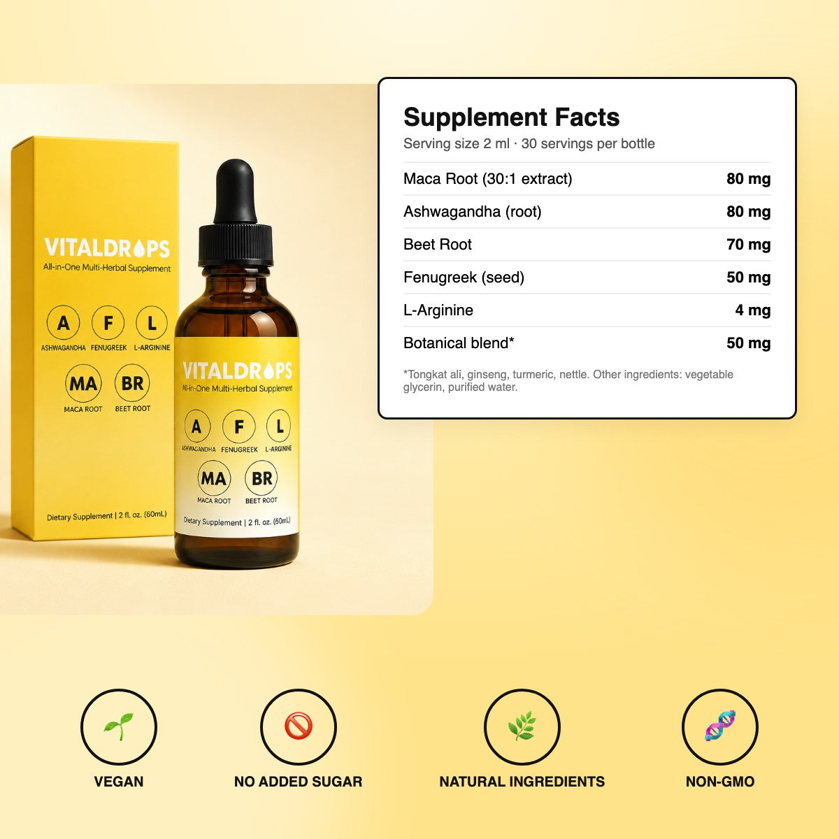 VitalDrops supplement facts